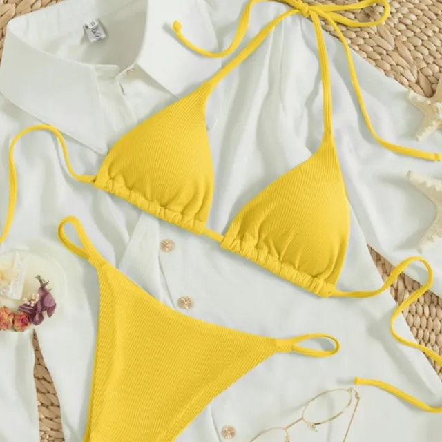 Factory Women's Sexy Small Rib Bikini Tie Bikini Set Two Piece Swimsuit Beach Wear Style14 L - Shop at LoveMi