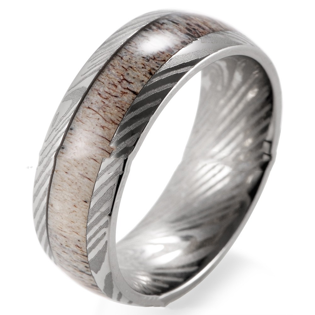 Men's Outdoor Natural Antlers Ring