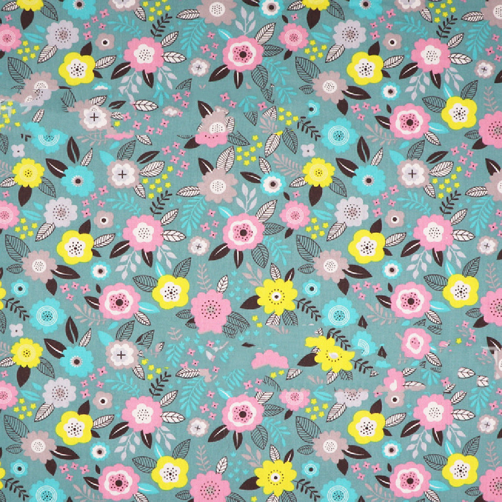 Pure Cotton Garden Floral Fabric