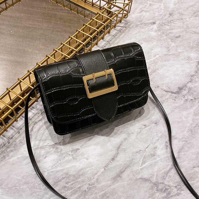 Fashion stone pattern one shoulder diagonal bag