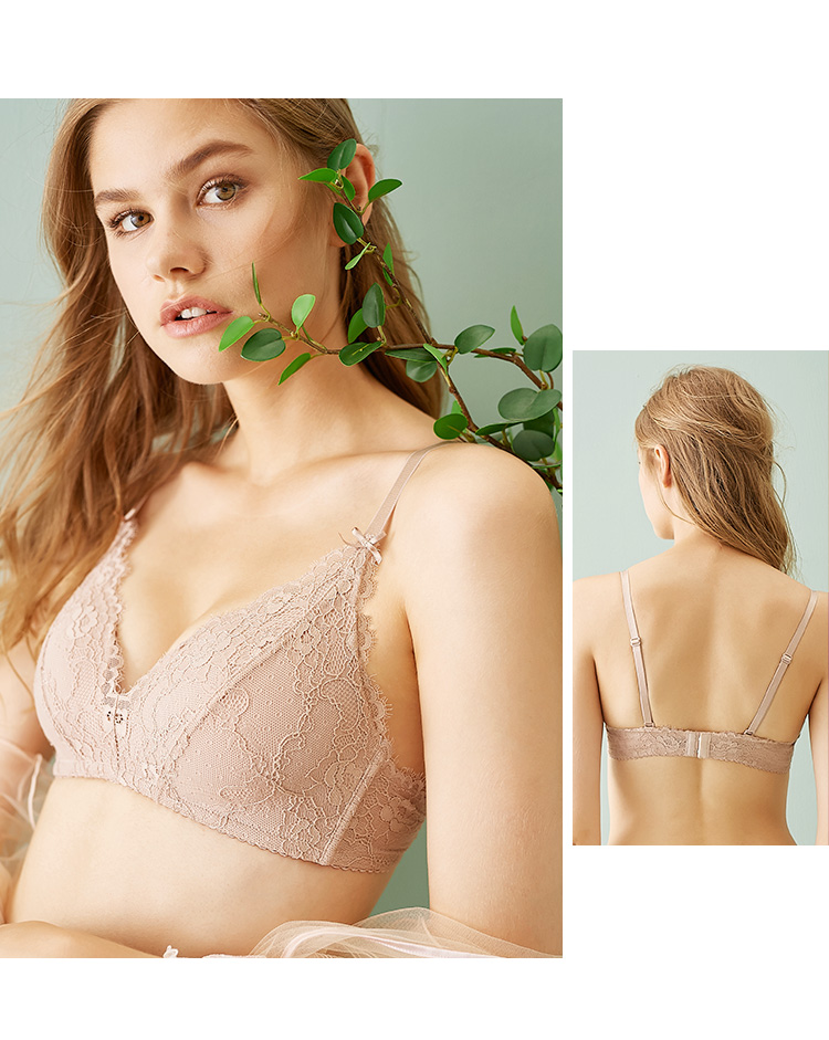 Title 5, Corel Lace Thin Bra Without Steel Ring Bra