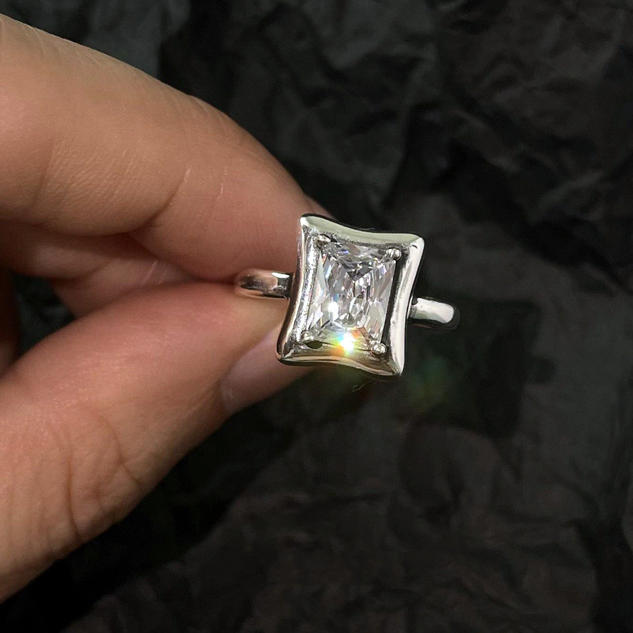Korean Version Of S925 Silver Super Fairy Elegant Ring Female Retro Fashion