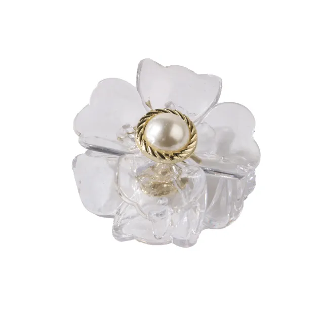 French Romantic Flower Clasp Pearl Hairpin Girl Transparent - Shop at LoveMi