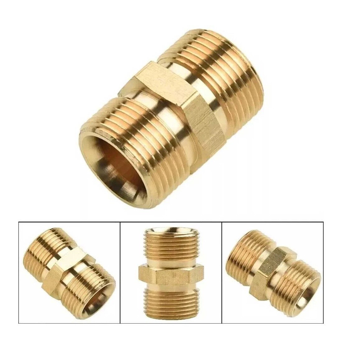 20m High Pressure Washer Hose M22-14 Copper Threaded Connector — image 2