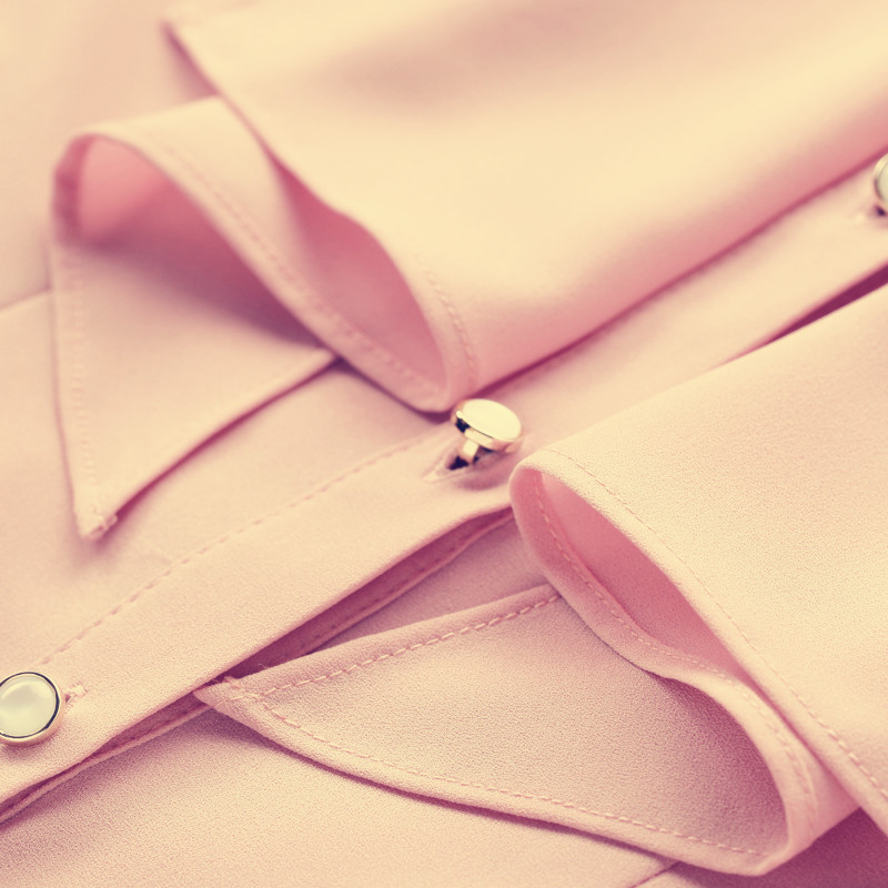 Slim-fit Solid Color Chiffon Shirt Overalls With Ruffled Blouse