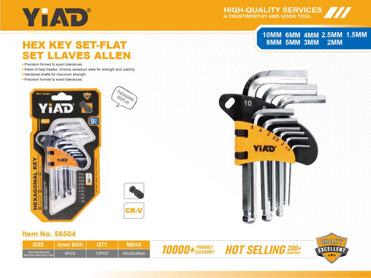 9-piece Set Of Short Ball Head Hexagon Socket, Only Supports Self-pickup, Please Note That Free Shipping Is For Anti-bidding Price