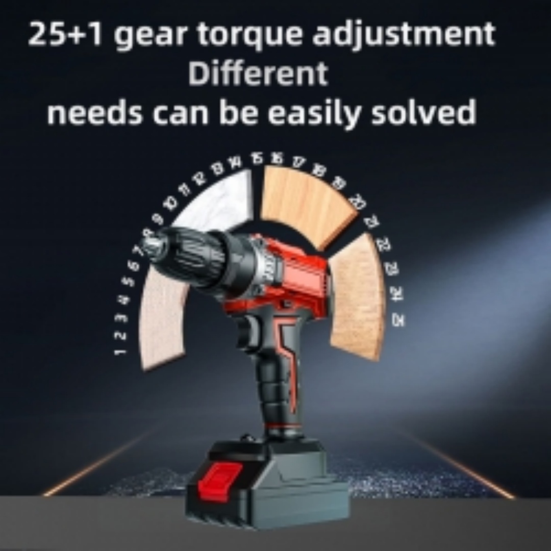 36V CORDLESS DRILL HEAVY DUTY IMPACT DRIVER KIT BRUSHLESS HAMMER -2 BATTERY