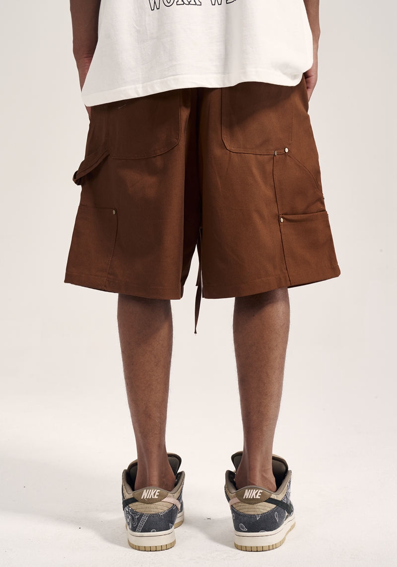 Heavy Industry Slogan Embroidered Street Loose Casual Shorts