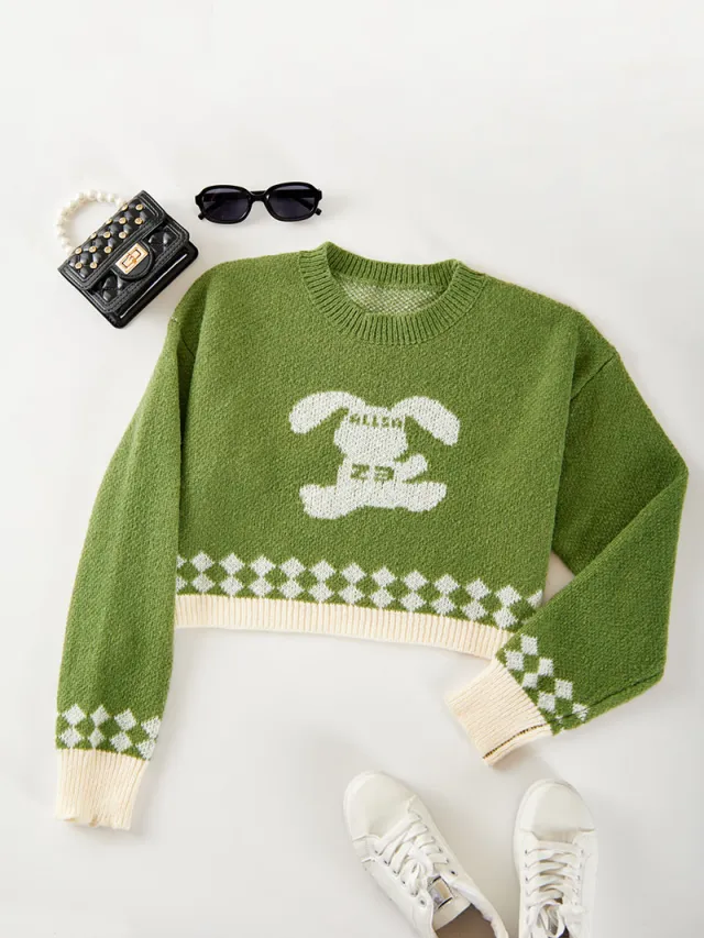 Women's Loose Casual Cozy Sweater Picture Color L - Shop at LoveMi