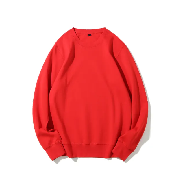 Solid Healthy Round Neck Sweater Long Sleeve Red - Shop at LoveMi