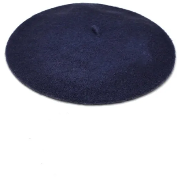 Woolen Woolen Autumn And Winter Ladies Hat Navy Blue - Shop at LoveMi