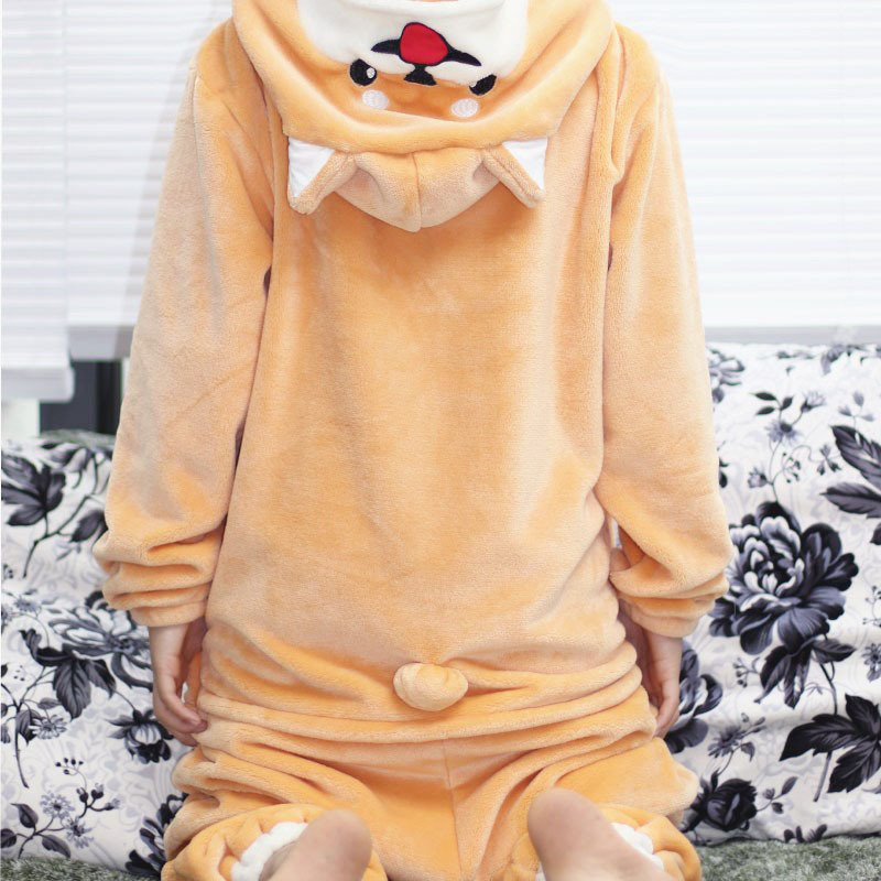 Title 5, Corgi Shiba Inu Cute Couple One-piece Pajamas