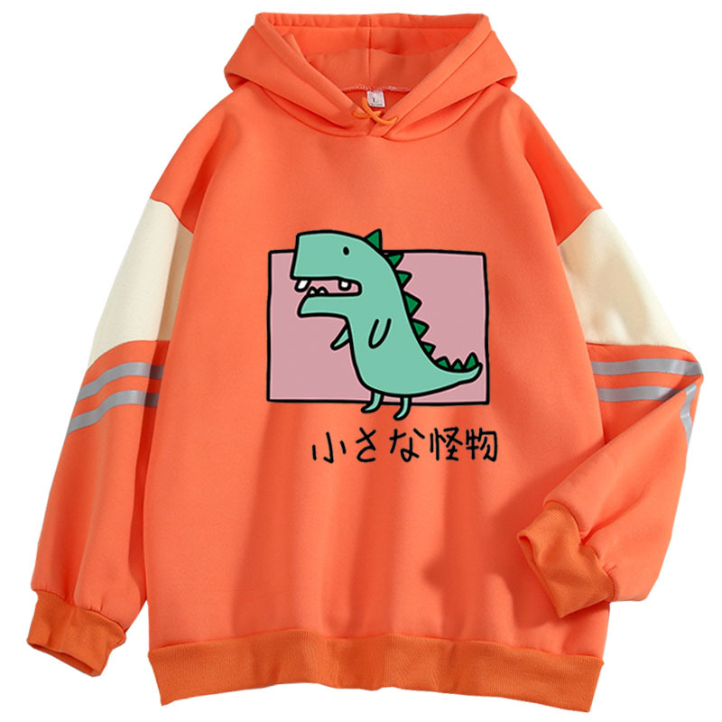 Women's Printed Contrast Color Long-sleeved Casual Top