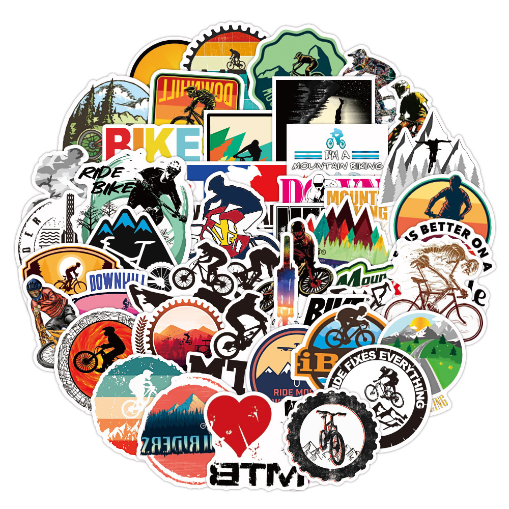 Stickers 50 pcs Cool Skateboard Vinyl Laptop Luggage Decals Punk Meme - Photo 10 sur 10