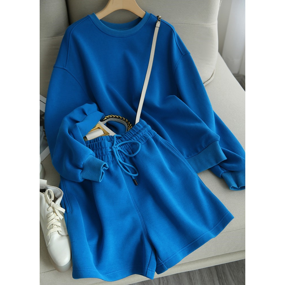 Women's Autumn Casual Two Piece Sweater Shorts