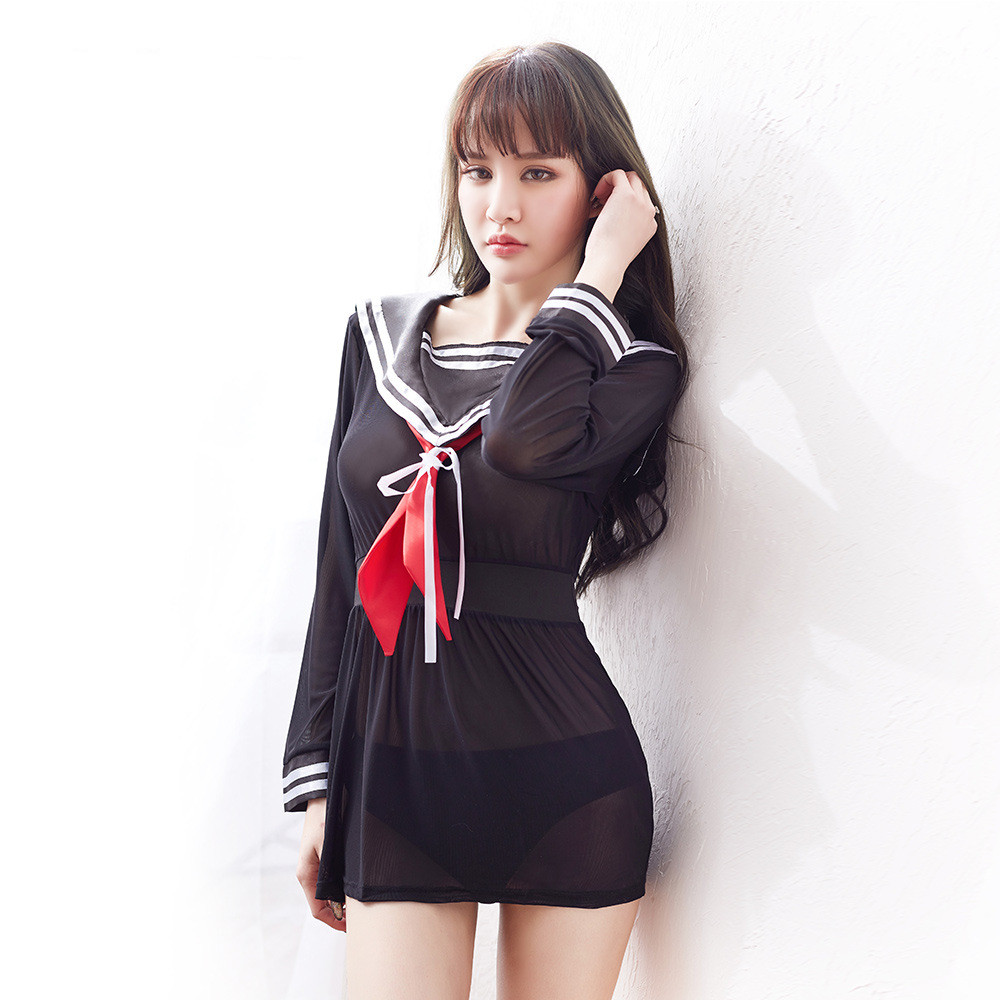 Women's Fashion Lace Student Dress Uniform Set
