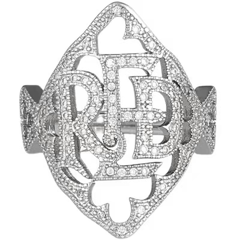 Title 2, Leichter Luxus-Diamantring für Damen, verstellbar