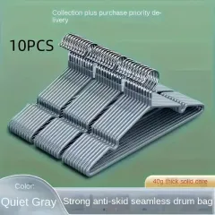 Clothes Hangers With Non-slip Design, Sturdy Heavy Duty Coat Durable Hangers For Coats - Gray10Pcs - View 1