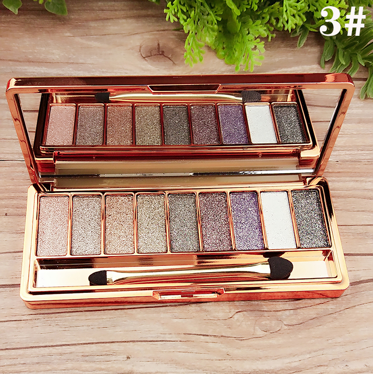 9 color Eyeshadow Palette Gold Pearlescent Earth Color Does Not Bloom 3 Style - Shop at LoveMi