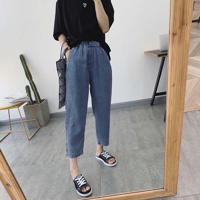 Slim Jeans That Loosen The Waist Navy - Shop at LoveMi