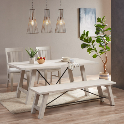 Reclaimed Wood Dining Bench Seating - Image 1 of 13