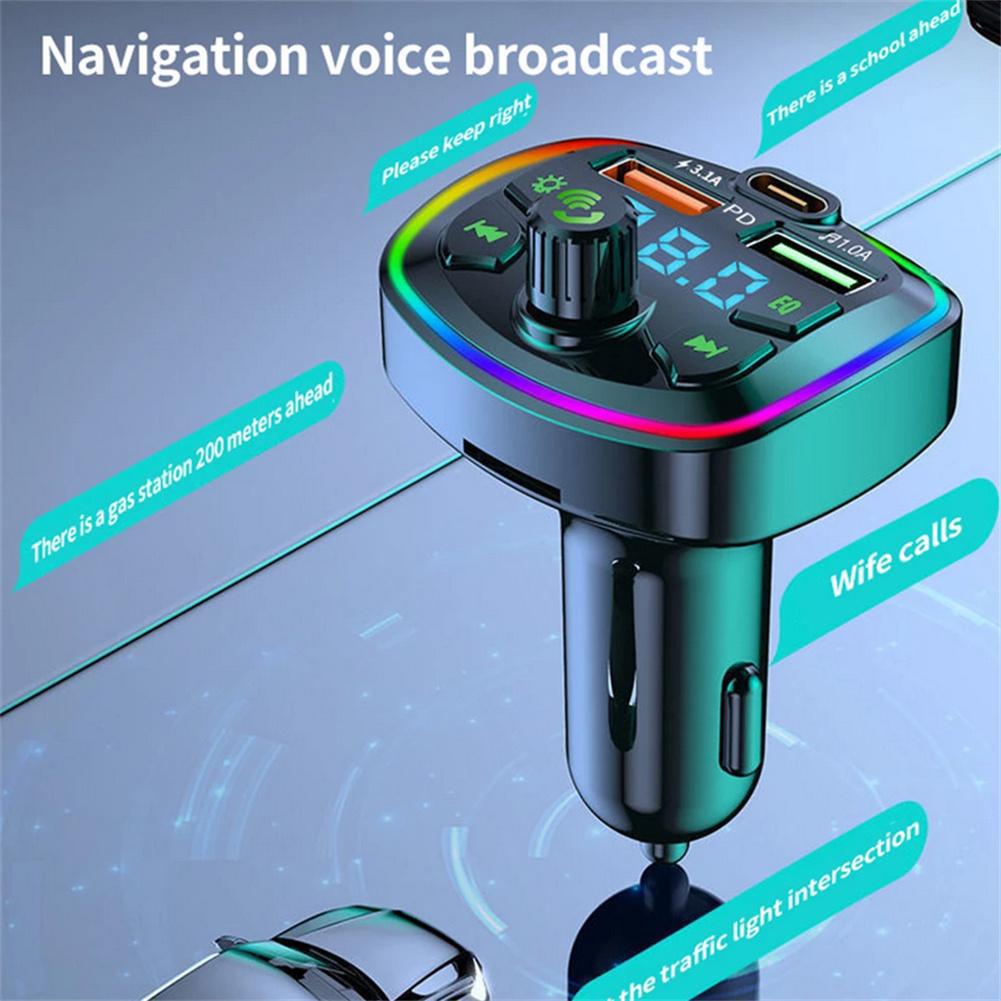 Cross-border New Bluetooth MP3 Car FM Frequency Digital Display Charger Player, Car Cigarette Lighter Fast Charger