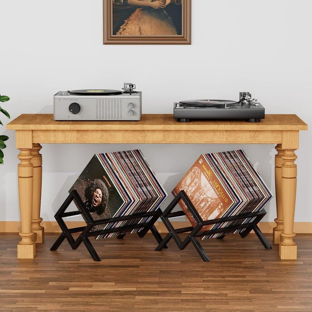 Vinyl LP Music Record Storage Rack Box Cube Cabinet Case