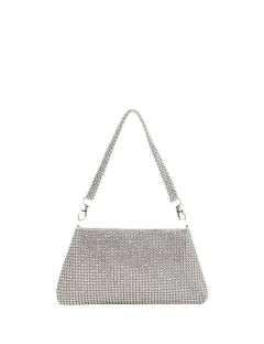 Fashion Diamond Clutch Bag Rhinestone Dinner - Silver - View 1