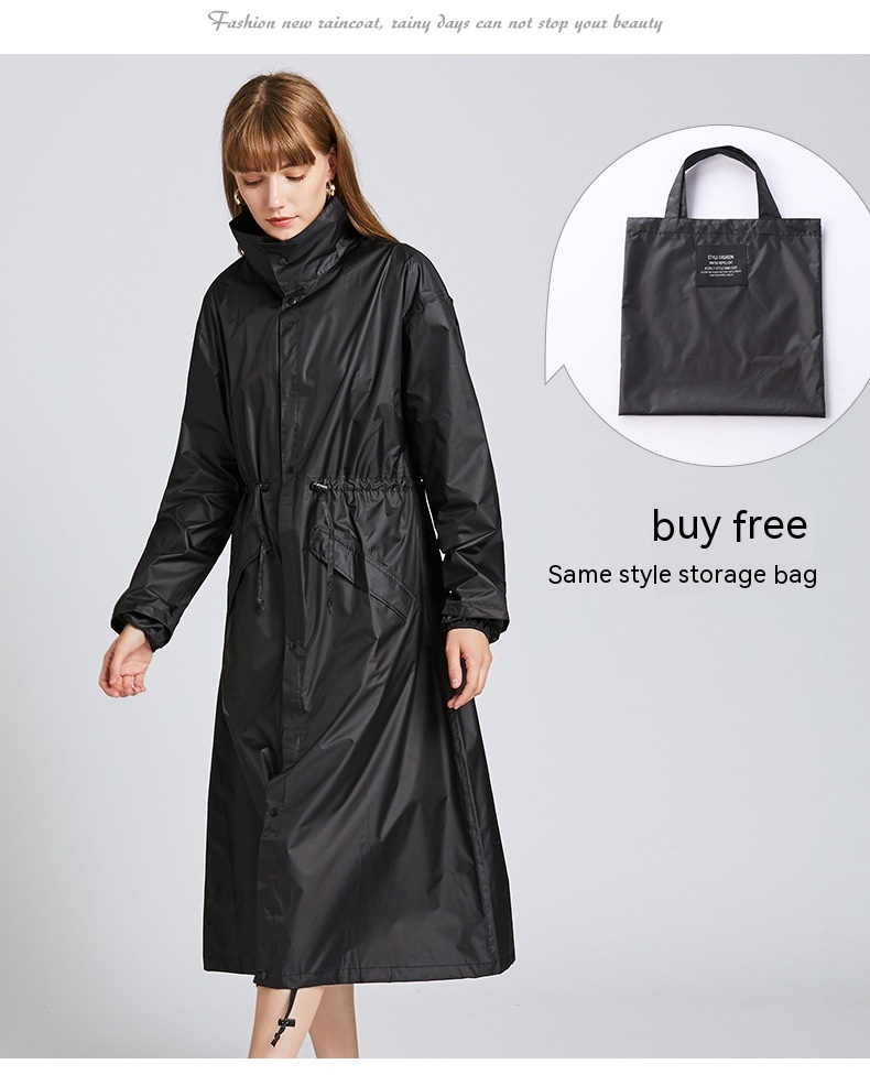 Title 2, Rainproof Long Plus-sized Waterproof Raincoat