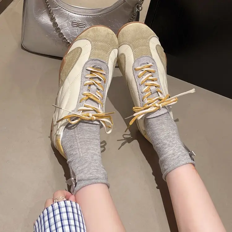 Women Retro German Trainer Shoes Summer Color
