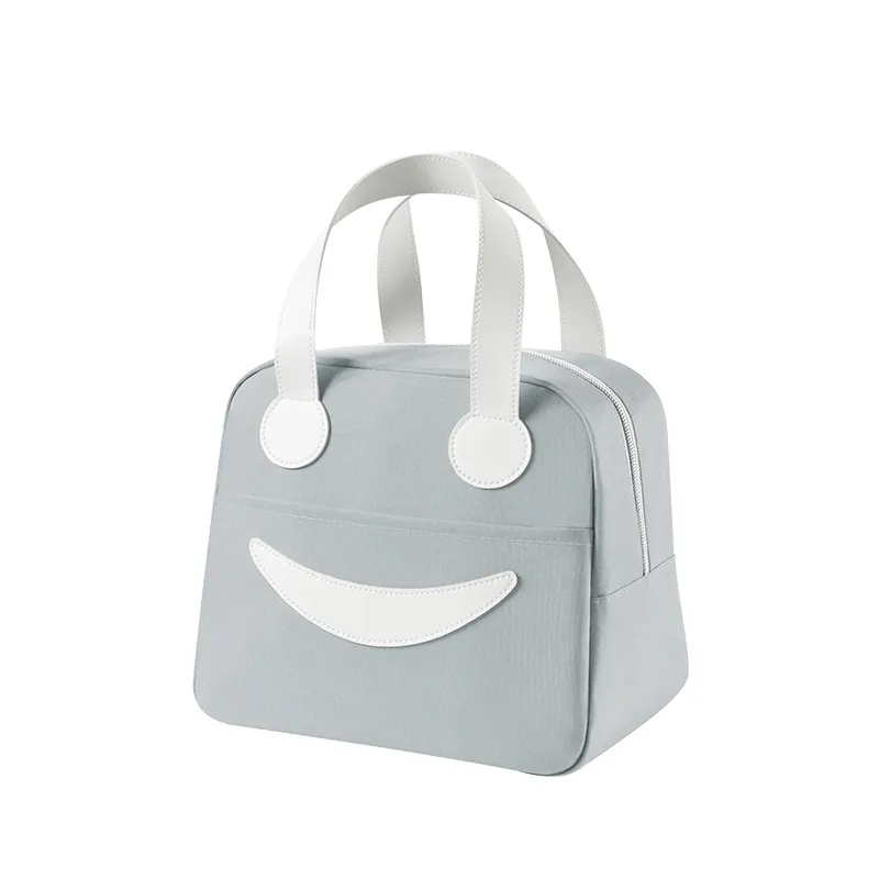 Aluminum Foil Lunch Box Bag Tote - Grey