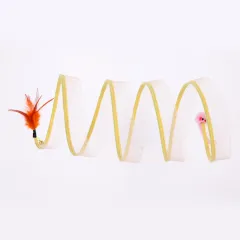 Cat Pets Toys Mouse Shape Balls Foldable Cat Kitten Play Tunnel Funny Cat Stick Mouse Supplies Simulation Mouse Pet Accessories - Style B - View 1
