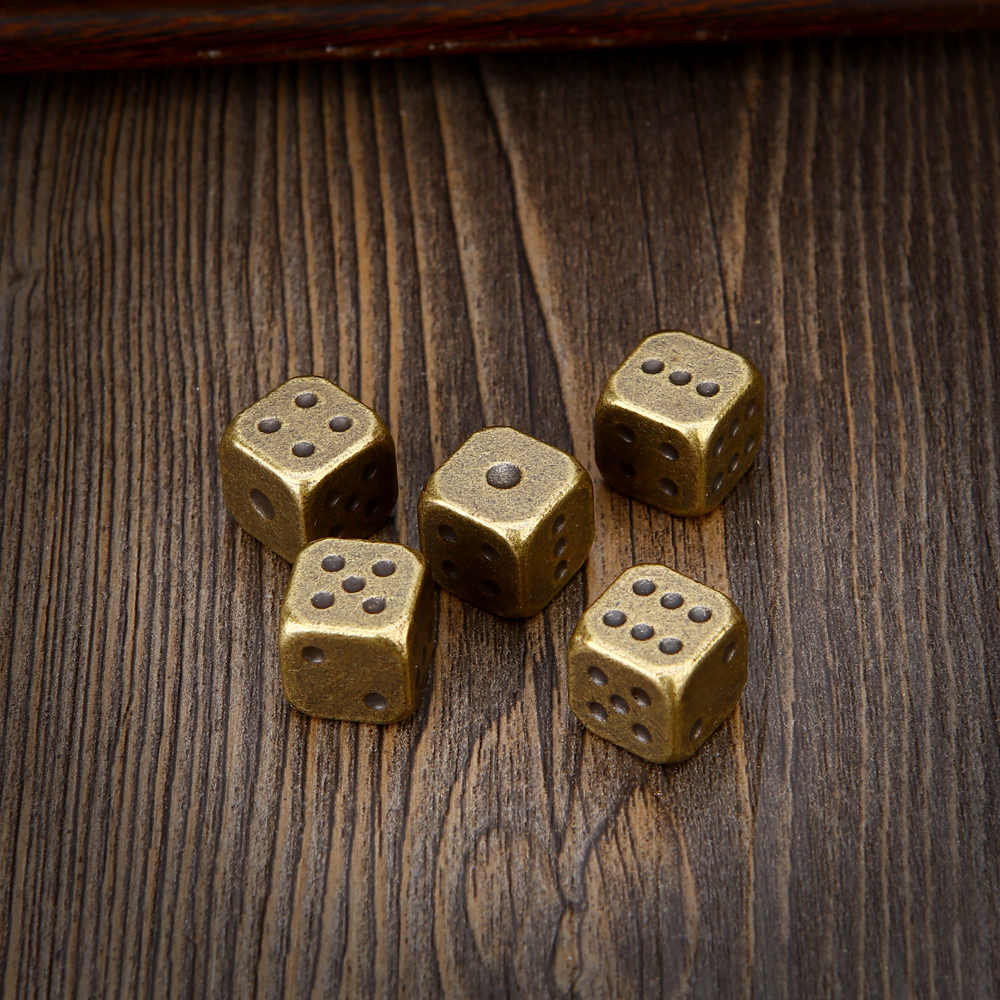 Bronze solid color dices