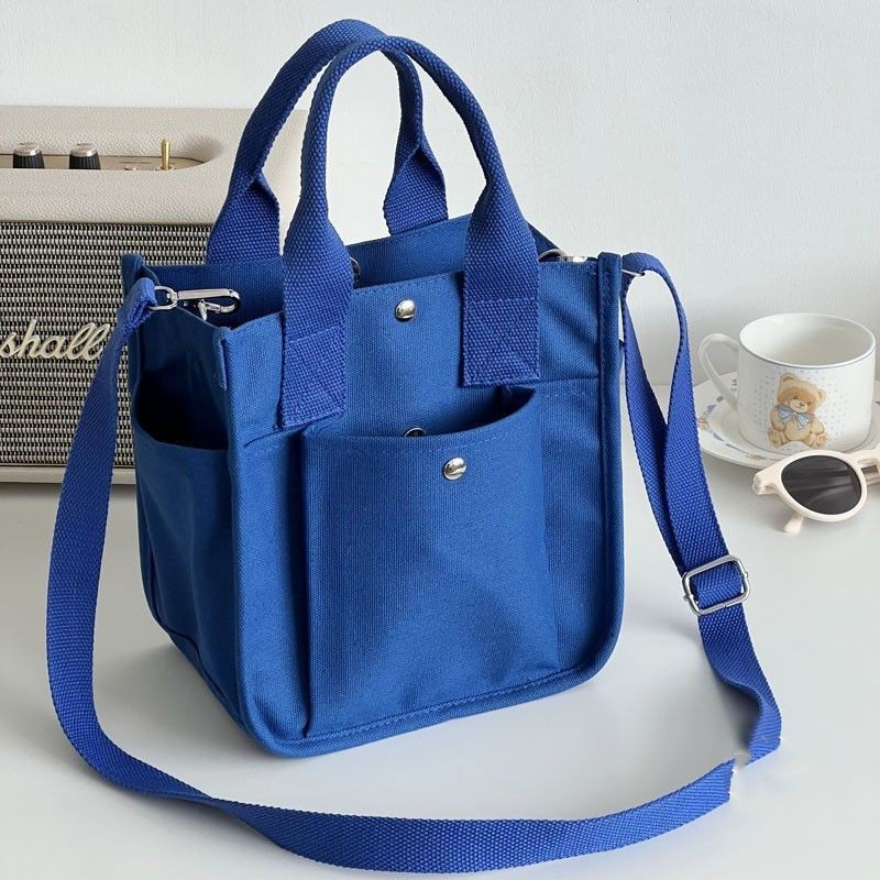 Canvas Crossbody Bag With Large Capacity