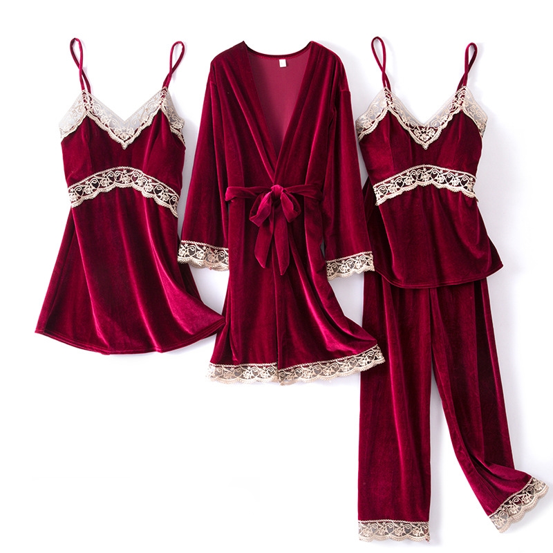 Title 4, Gold velvet pajamas women