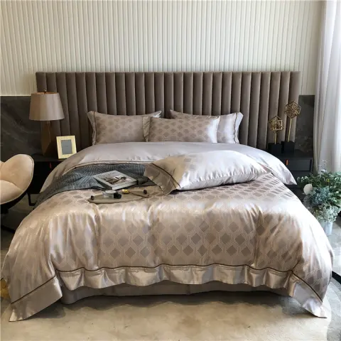 Pure Cotton Four-piece Light Luxury Simple Spring and Summer