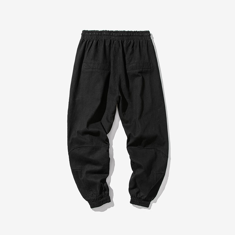 Men's Embroidered  Washed Casual Cargo Pants