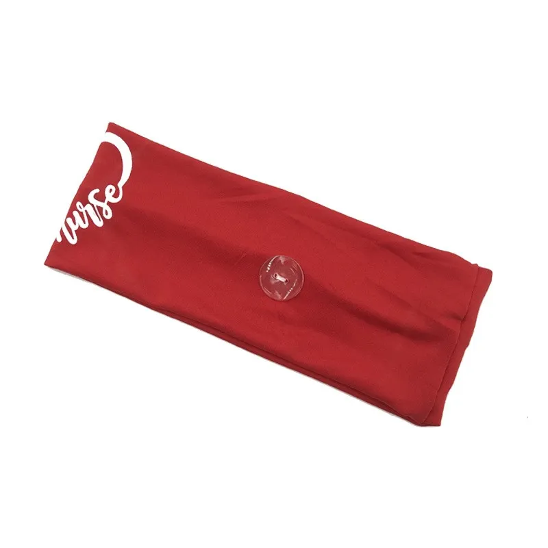 Milk Silk Mask Button Hair Band - Red