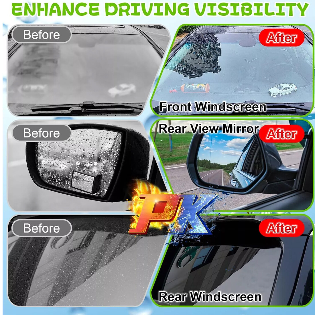 3Pcs Glass Cleaning Wipe Brsuh, Brush, Car Windshield Oil Film Cleaner — image 11