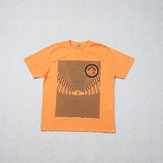 Short-sleeved Orange Striped Lines