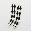 Calf Black And White Diamond G