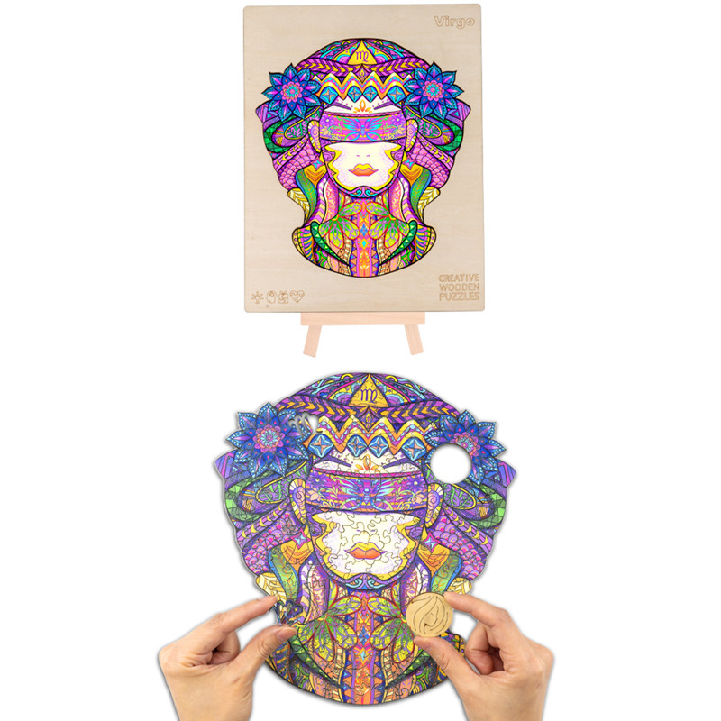 Constellation Puzzle Children Irregular Shaped Puzzle Pisces Wooden