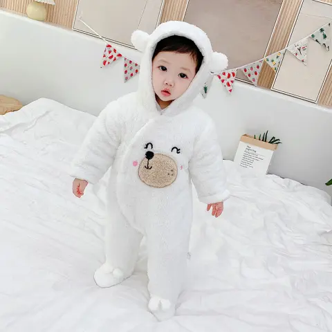 Season Baby Thickened Jumpsuit Shu Cotton Velvet Newborn Winter