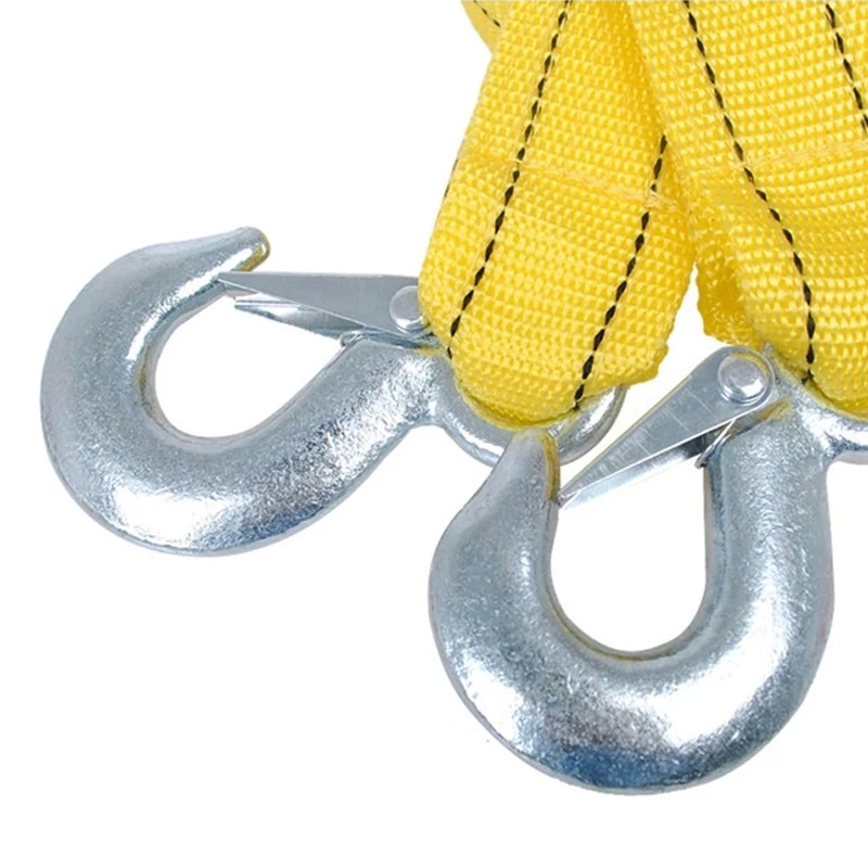 4M Heavy Duty 3 Ton Car Tow Cable Towing Pull-Rope Strap Hooks Van Road Recovery — image 10