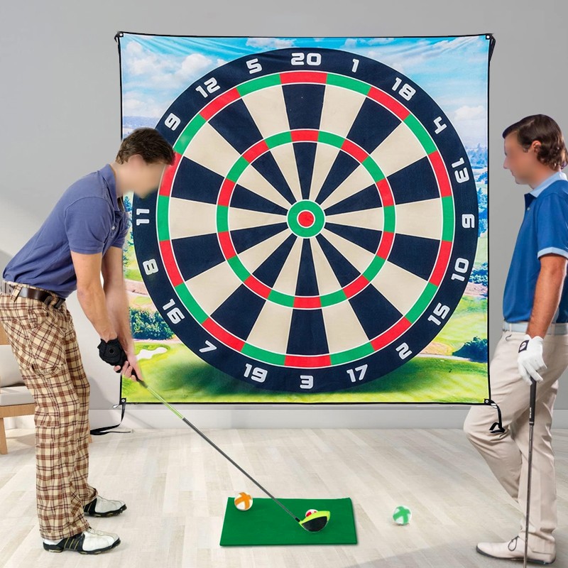 Huge Golf Darts Game Mat-Chip & Stick Kit Golf Game-Indoor Outdoor Gift
