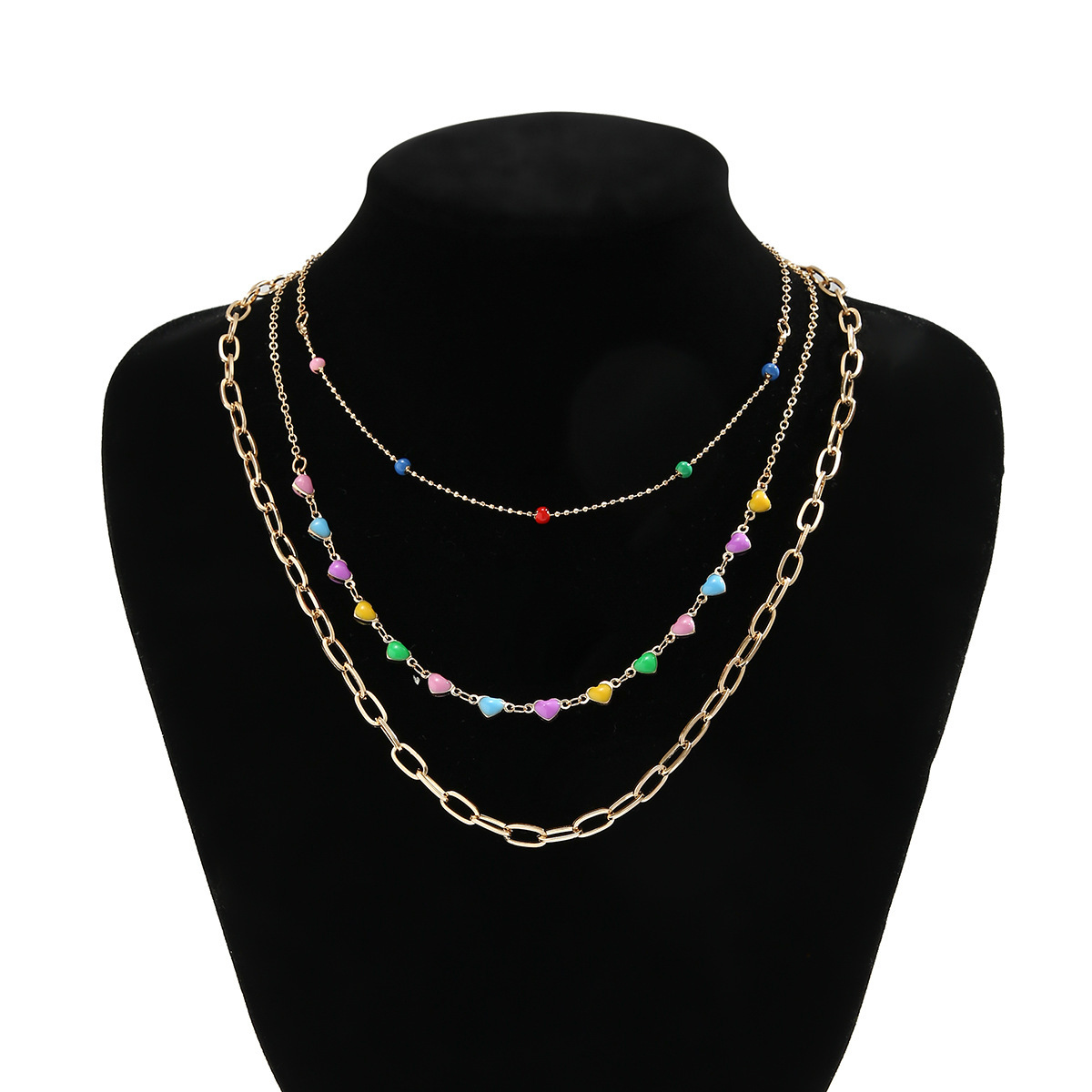 Title 5, Drop Oil Tvin Candi Color Love Necklace za žene