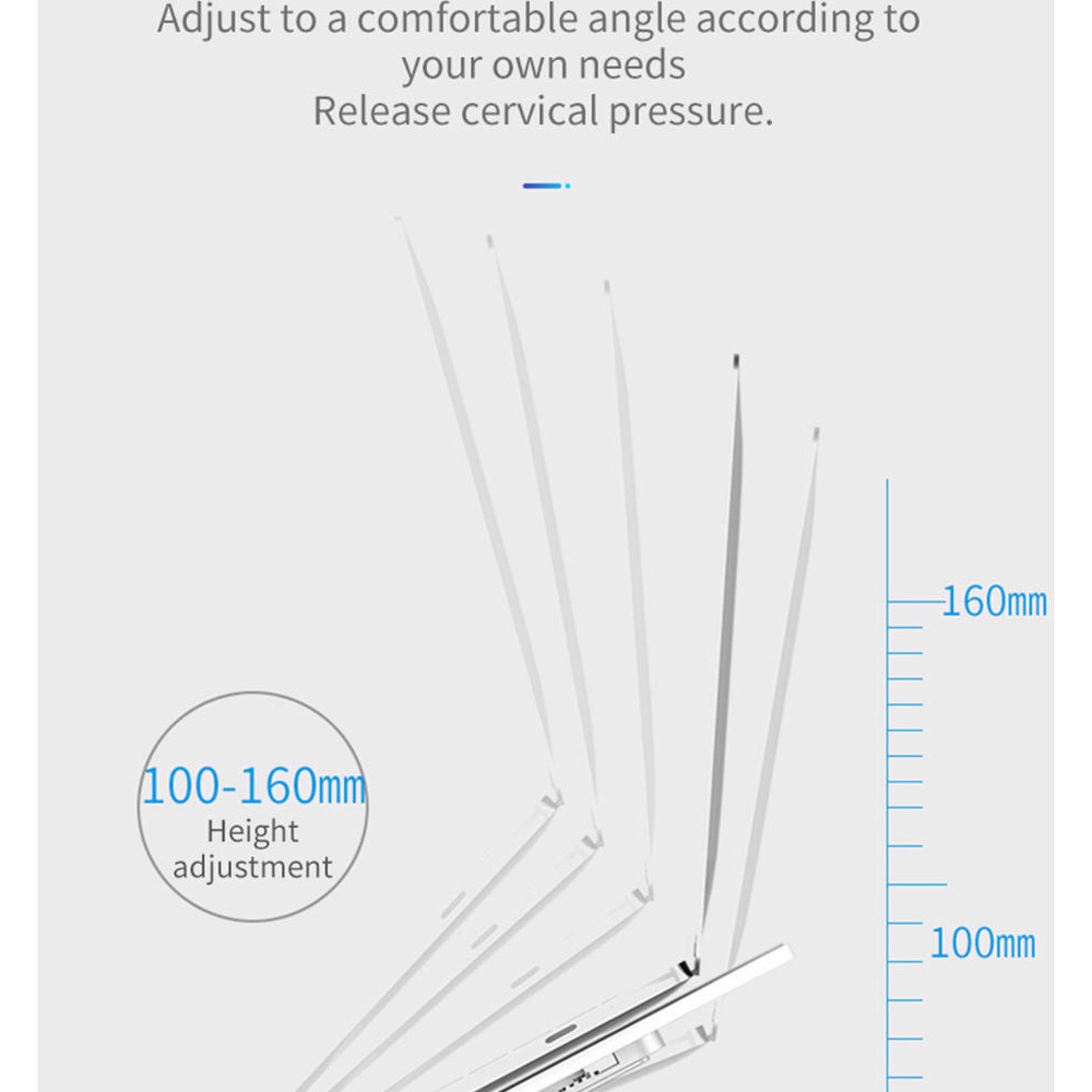Регулируемая нескользящая подставка для ноутбука, опорный держатель, подставка, 6 передач, высота, охлаждающая подставка для ноутбука, портативная для планшетов 11-17 дюймов