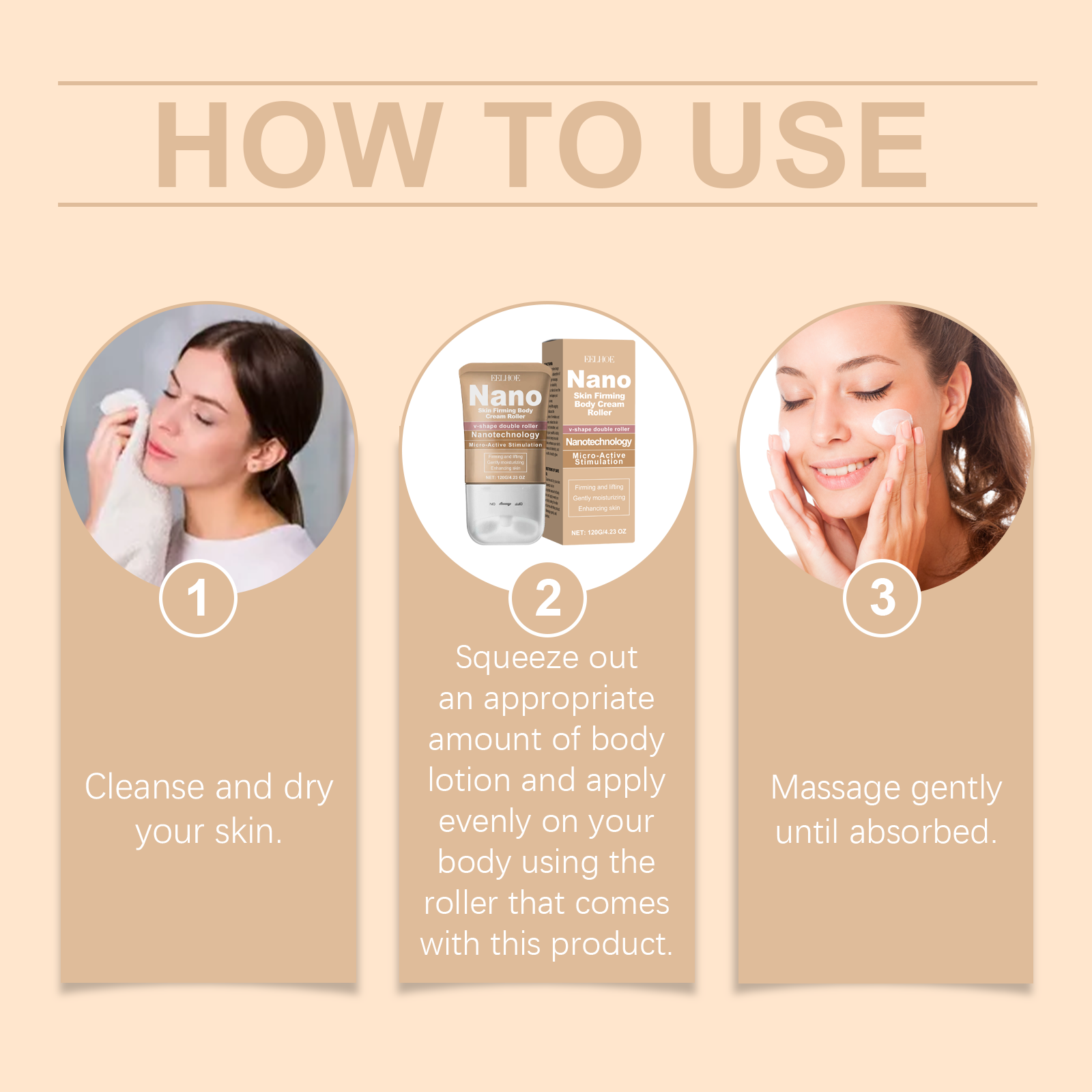 EELHOE Body Lotion Roller, Hydrating, Refreshing, Silky, Non-greasy, Gentle Moisturizing Lotion For Skin Care. image 4