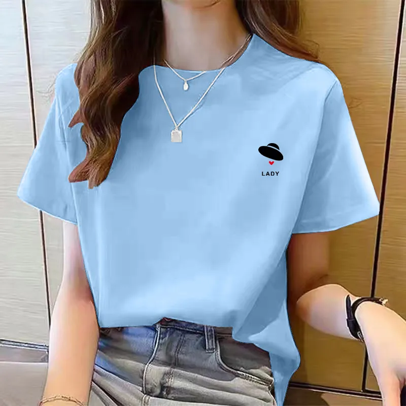 Women's Cute Bear Plus Size Cotton Short Sleeve T-shirt - 16 Style