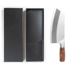 Household Wooden Handle Slicing Stainless Steel Kitchen Knife Chef's Special Tool - Stripe - View 1
